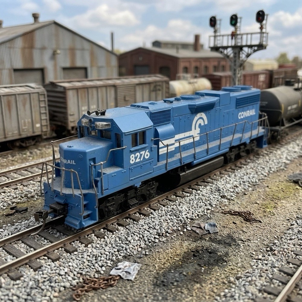 Vtg Athearn Blue Box HO Scale Conrail GP38-2 #8276 Locomotive Tested and Working